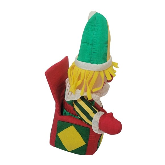 Jack in the Box Nylon Christmas Plush 15" International Silver 1992 Vintage - Picture 5 of 12